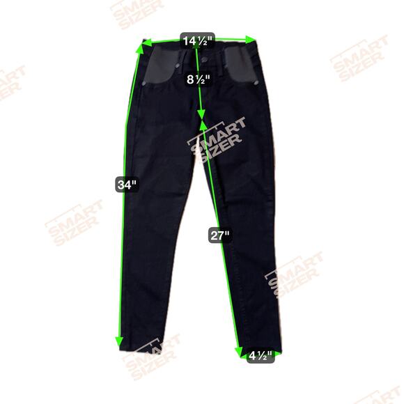 Paige Maternity Verdugo Ultra Skinny Elastic Insets Black Denim Jeans Women’s 24 - Picture 13 of 16
